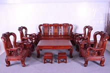 白酸枝樱木瘤沙发十二件套仿古明式清式雕花鸟奥氏黄檀红木家具