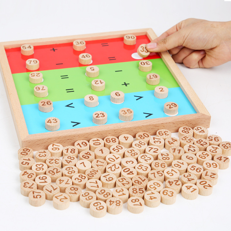 Early Education Teaching Aids 1-100 Sudoku Addition and Subtraction Calculation Number Learning Board P.45 Mathematics Enlightenment Children's Educational Toys