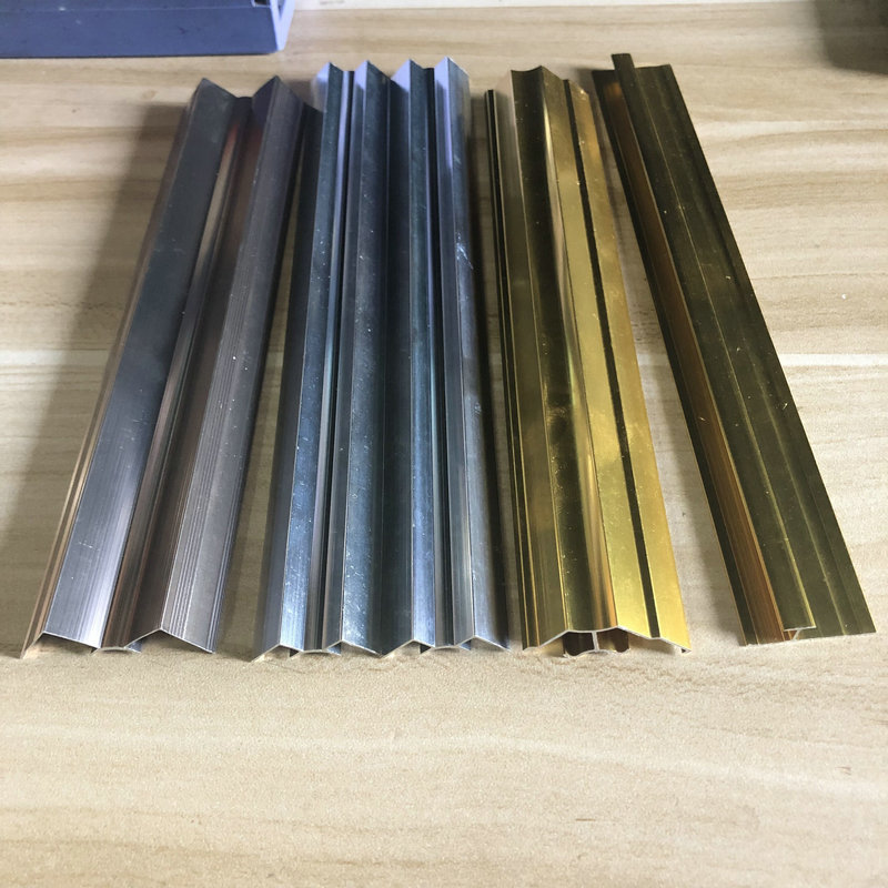 厂家供应 万能线条 装饰条现货 香槟 金色铝型材 建筑铝型材