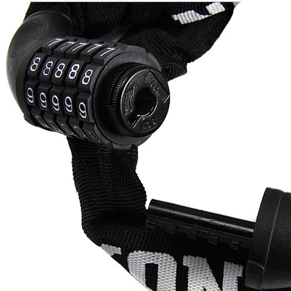 ty732锁通用自行车五位密码锁 山地车锁链条锁钢条锁单车骑行装备