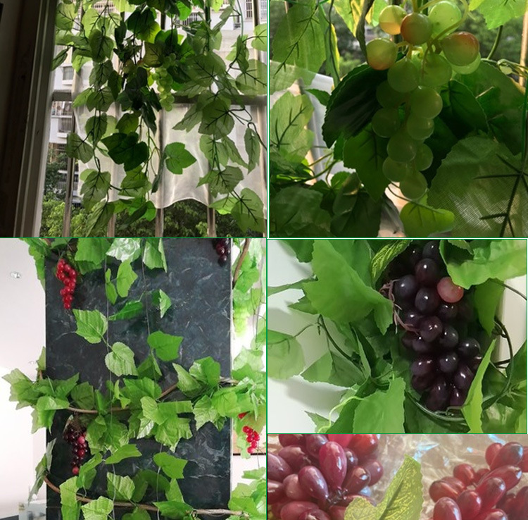 仿真葡萄 葡萄串模型仿真水果 塑料水果道具绿色植物室内装饰挂件