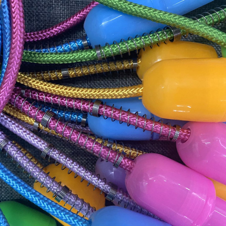 强手王2116棉跳绳彩色实心橡胶跳绳中小学生练习比赛体育卡通跳绳