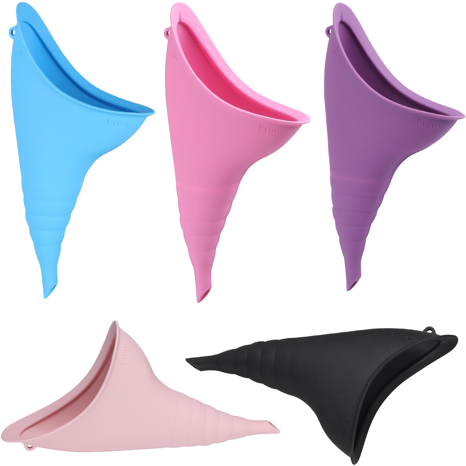 跨境新款热销硅胶女性站立式小便器户外便携式可折叠小便神器尿斗