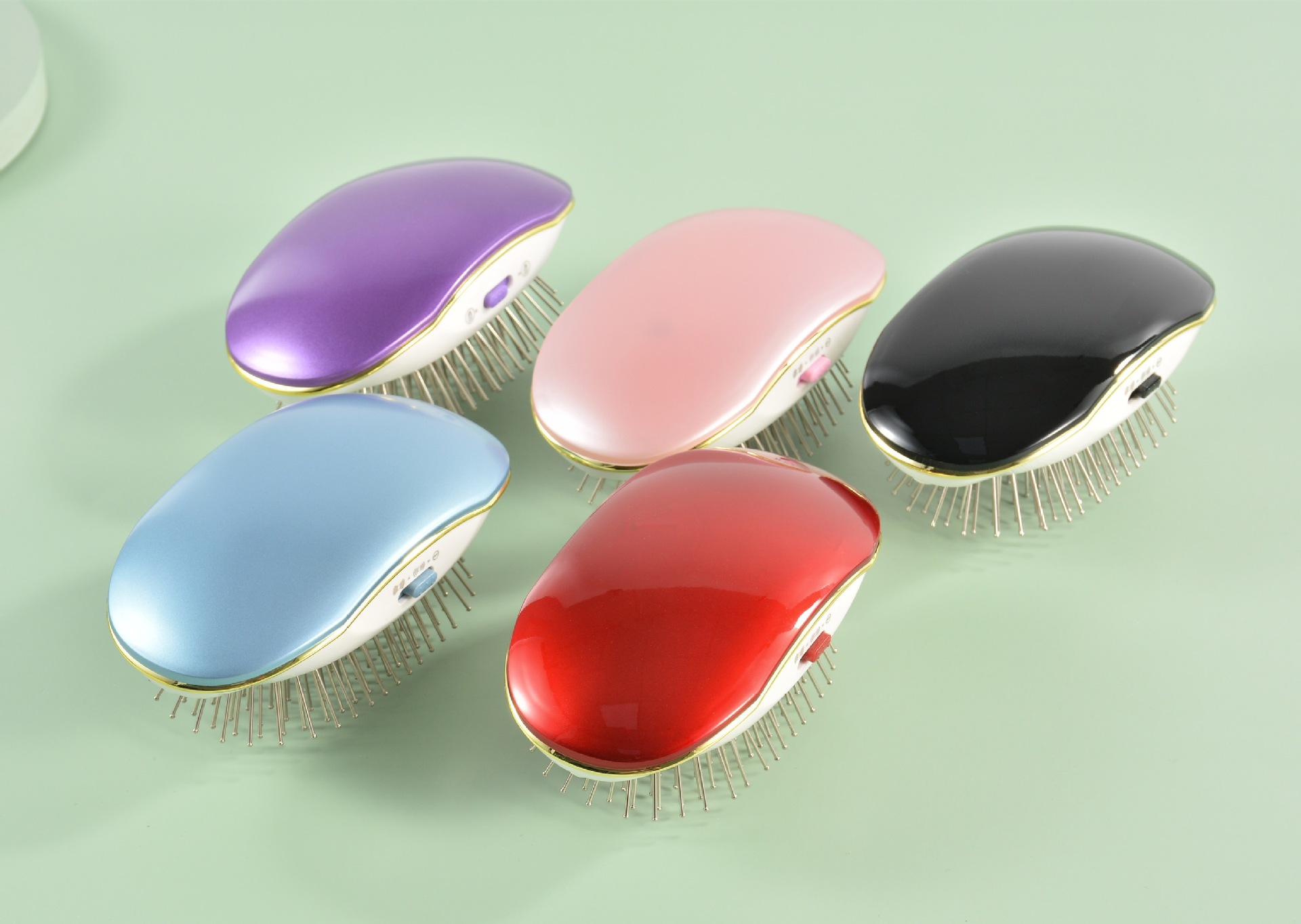 便携式负离子防静电直发震动按摩梳顺发梳子直发器美发梳子干电池