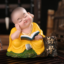 可爱小和尚摆件小沙弥禅意书房客厅酒柜办公室桌面装饰品家居摆设