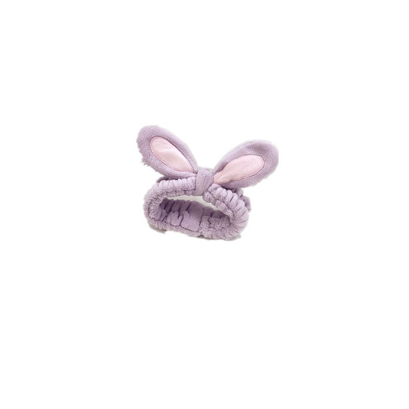 Cute Cute Three-Dimensional Rabbit Ears Face Wash Makeup Facial Mask Hair Band Headband Korean Hair Accessories Hair Band