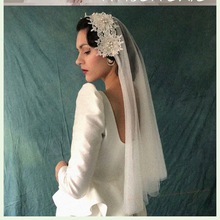 韩式简约优雅旅拍发箍珍珠短款新娘头纱遮面写真造型婚纱结婚头纱