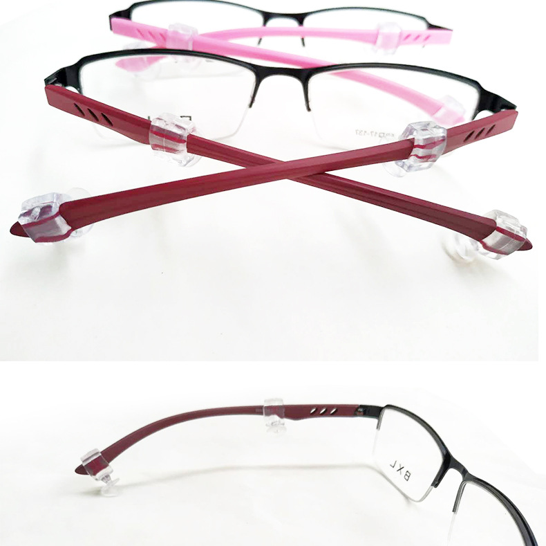 不压鼻子无鼻托镜架 侧面支架式眼镜框 不压鼻梁侧面托叶减压脚套