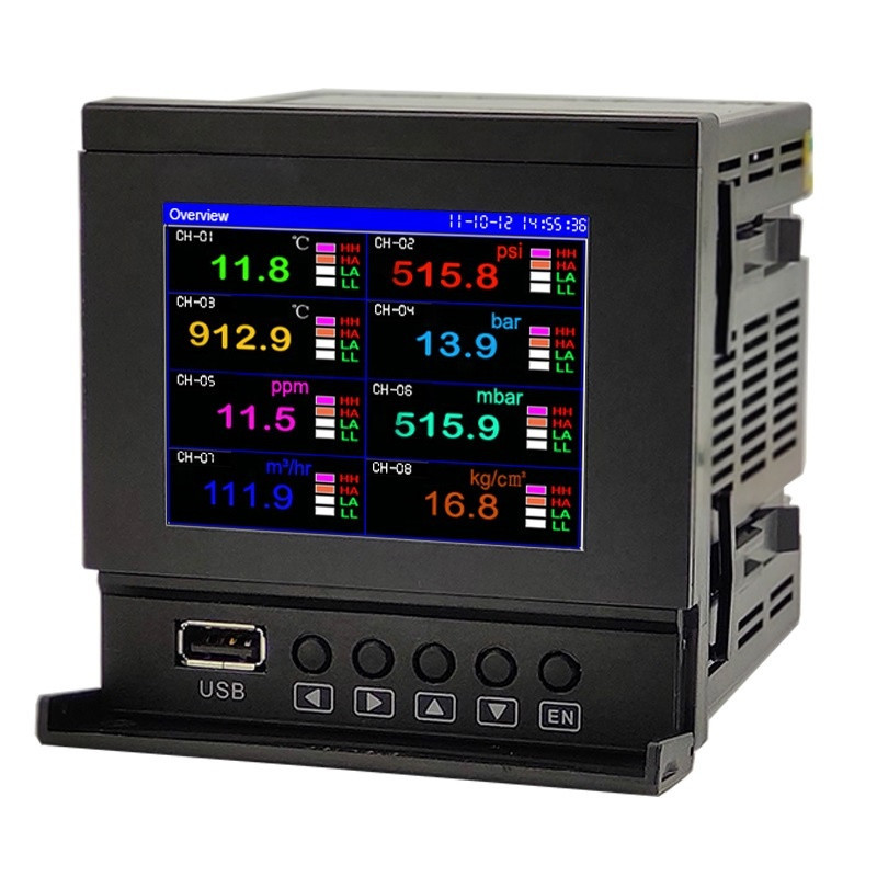 厂价直销96*96彩色无纸记录仪温度压力流量电压记录仪