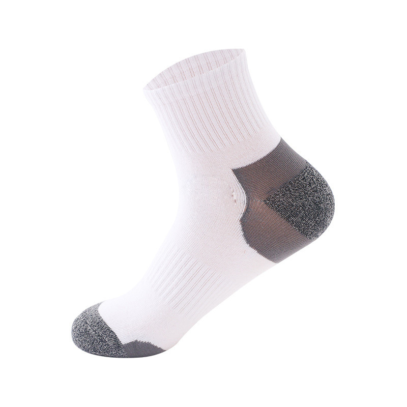 Cross-Border Socks Men's Middle Tube Socks Outdoor Professional Sports Socks Running Basketball Socks Sweat Absorbing and Deodorant Cotton Socks Men's Socks