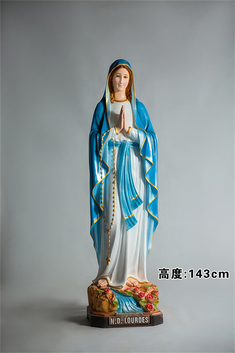路德圣母玛利亚像圣水塑像宗教天主教创意圣物耶稣摆件树脂工艺品