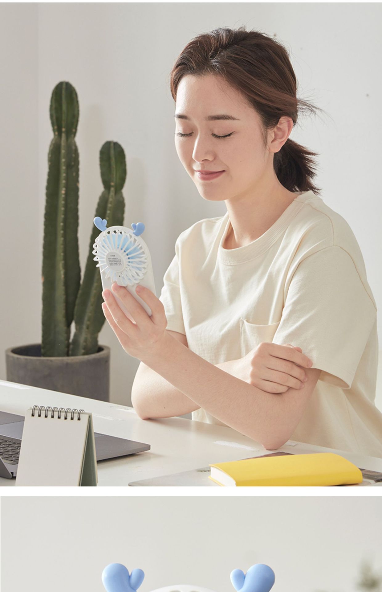 小风usb迷你持小型学生宿舍手扇随身可充电风扇静音办公室便携式