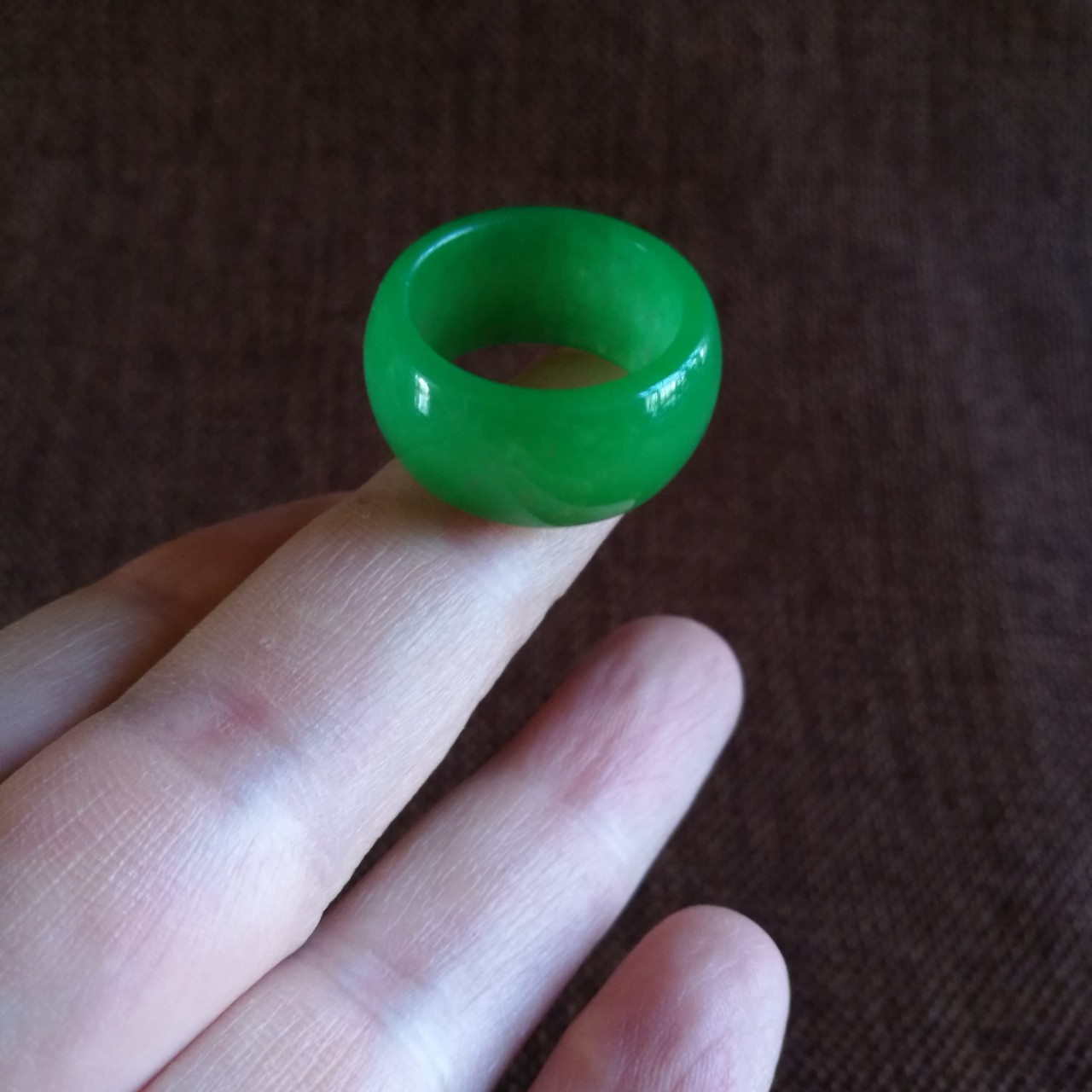 缅甸满绿翡翠色干青铁龙生戒指祖母绿翡翠色扳指戒指指环男女款