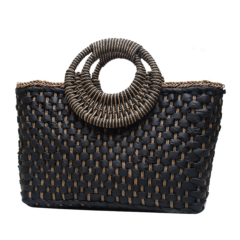 Factory Wholesale Portable Straw Woven Bag Women's Bag Summer 2022 New Fashion Bohemian Style Vacation Beach Bag