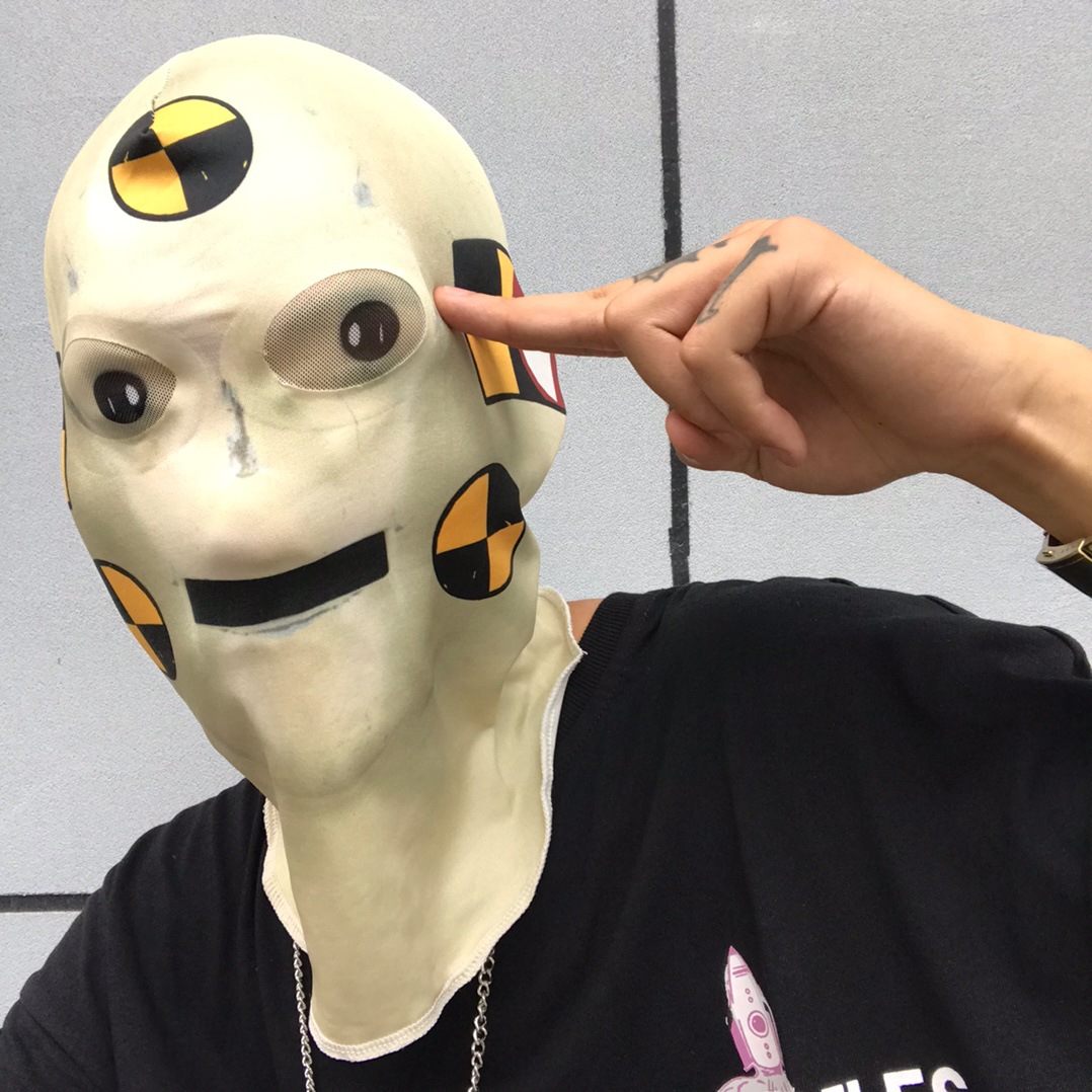 asap rocky同款演出面罩awge testing机器人头套 美潮嘻哈ins爆火