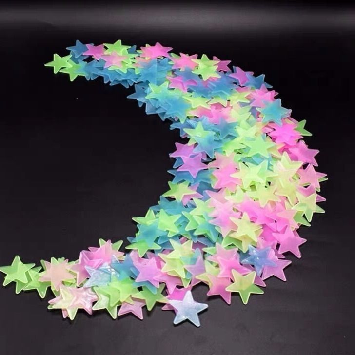 【买2送1】夜光星星夜光贴 3d立体墙贴 儿童房学生宿舍装饰荧光贴
