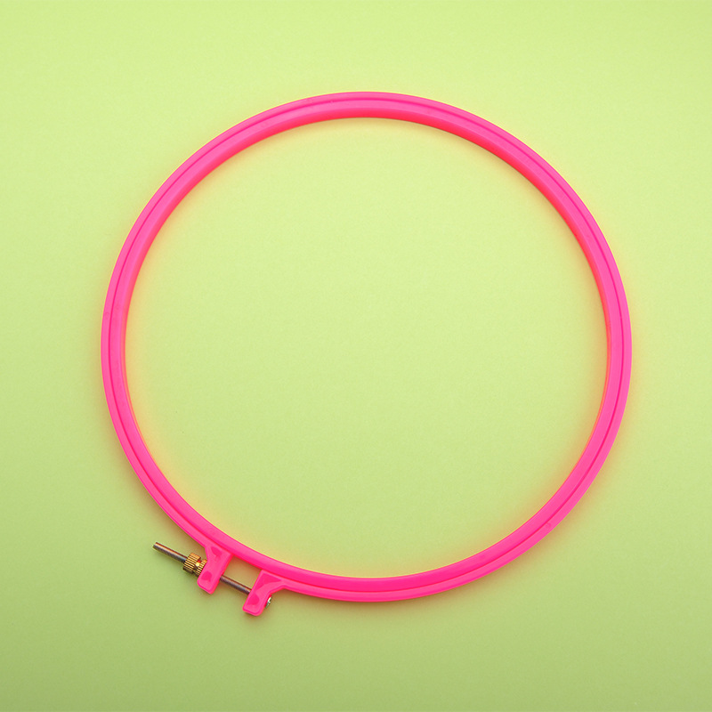 新品绣花绷 圆形塑料丝绣圈撑 diy十字绣绣花绷子 刺绣绣架工具