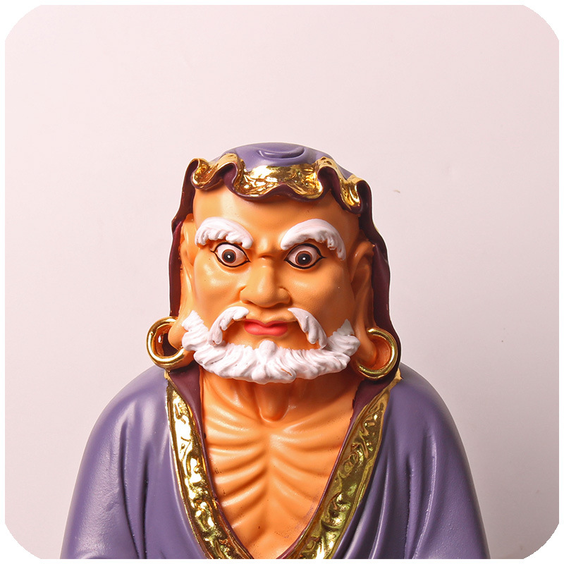 达摩祖师神像16英寸家用彩绘树脂红衣贴金供奉客厅佛像摆件