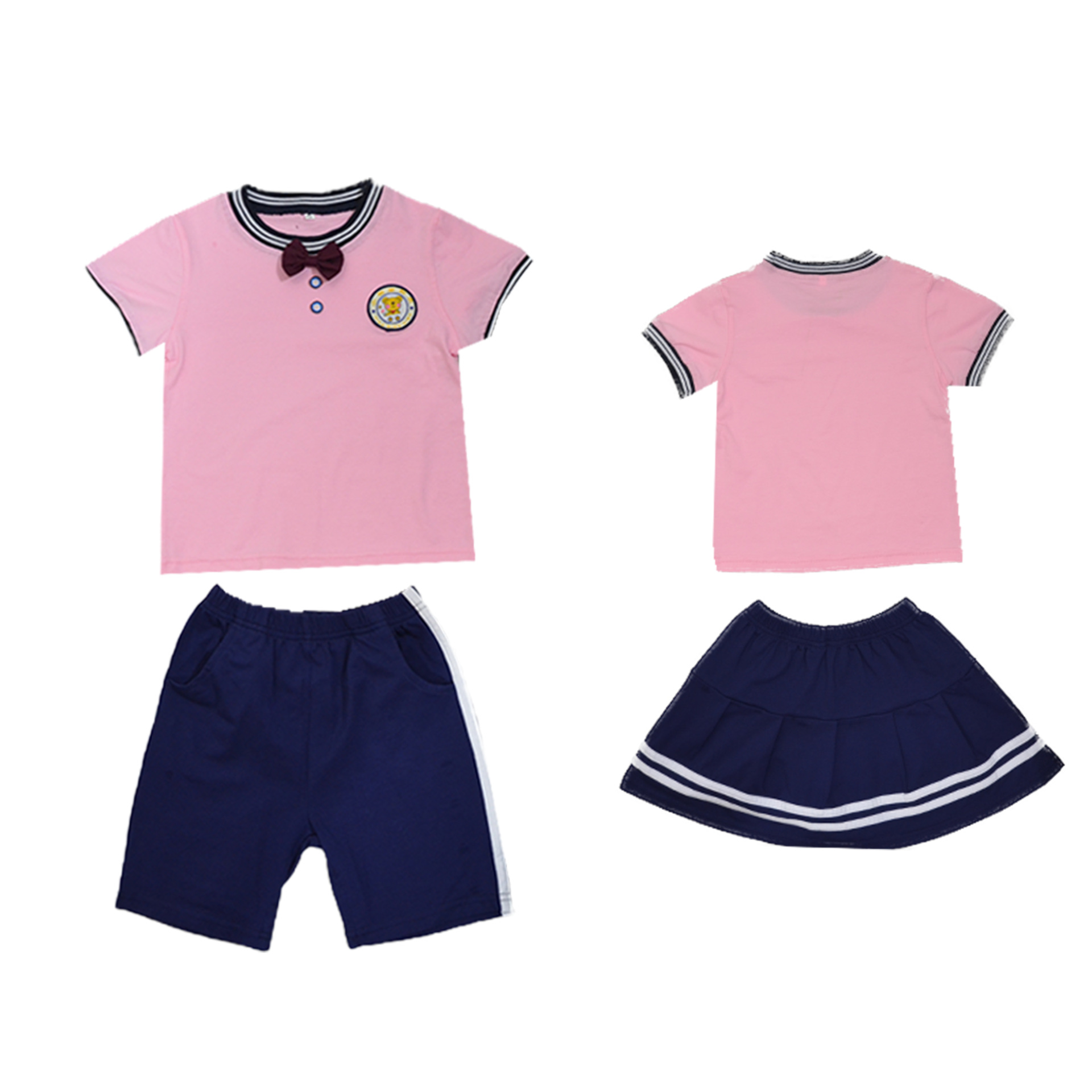 新款幼儿园儿童小学童装幼儿园园服校服时尚圆领纯棉夏装厂家定制