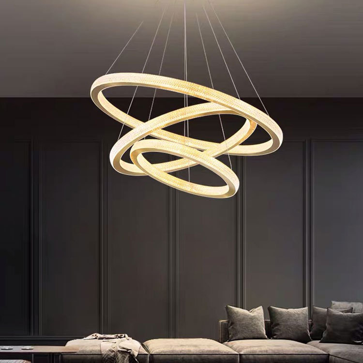 Post-Modern Minimalist Creative Personality Living Room Restaurant Lamps Villa Hotel Study American Light Luxury Acrylic Chandelier