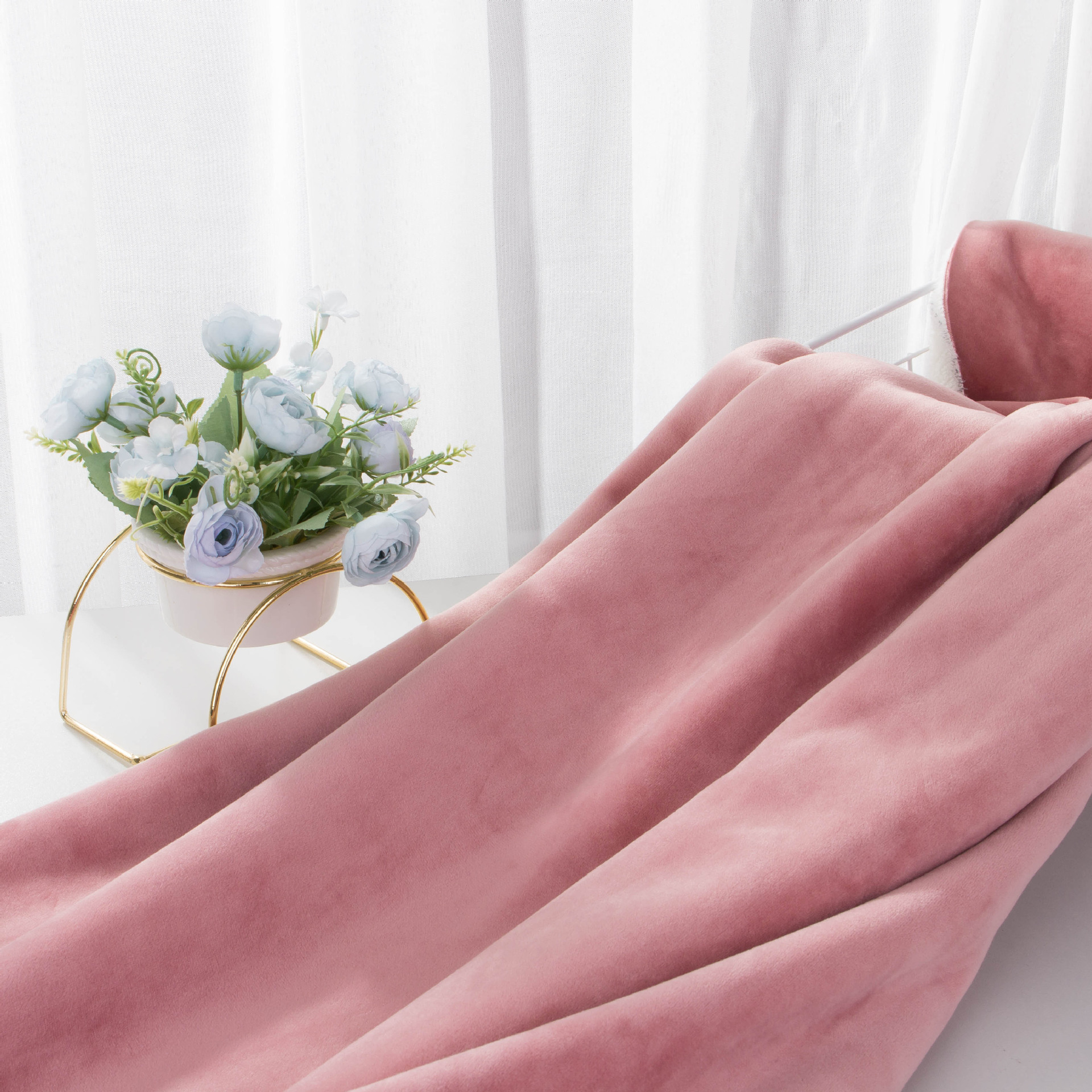 厂家 单面海岛绒复合单面美丝绒 复合绒时装睡衣毛毯面料