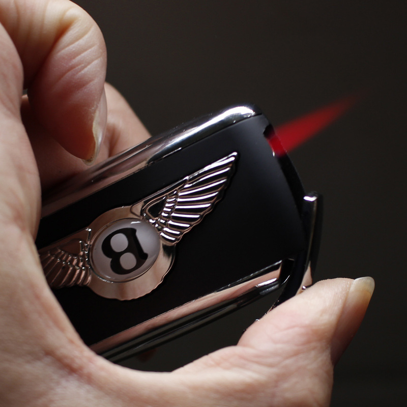 新品宾利跑车钥匙扣带 防风打火机充气豪车点烟器男士 送男友潮流