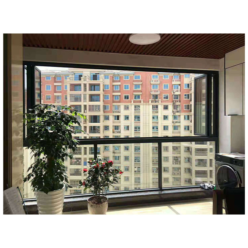 全开窗 折叠窗户 铝合金无框阳台窗定制全开窗折叠伸缩防盗窗隐形