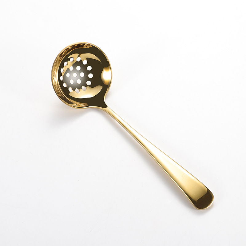 304不锈钢火锅漏勺创意大汤勺大号勺子网红ins大汤勺简约多色漏勺