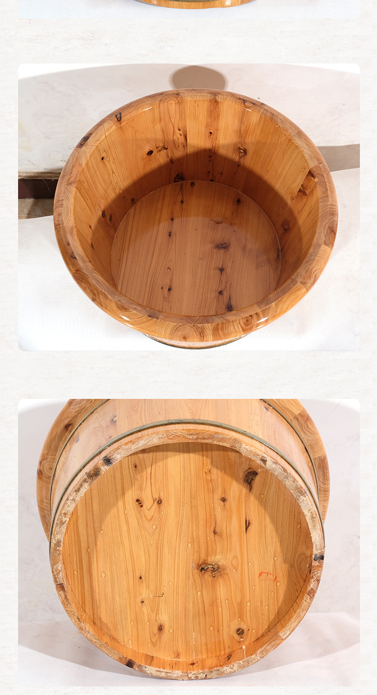 木桶泡脚原木色桶泡浴木桶黄桶浴木头桶沐浴桶熏蒸桶养生馆