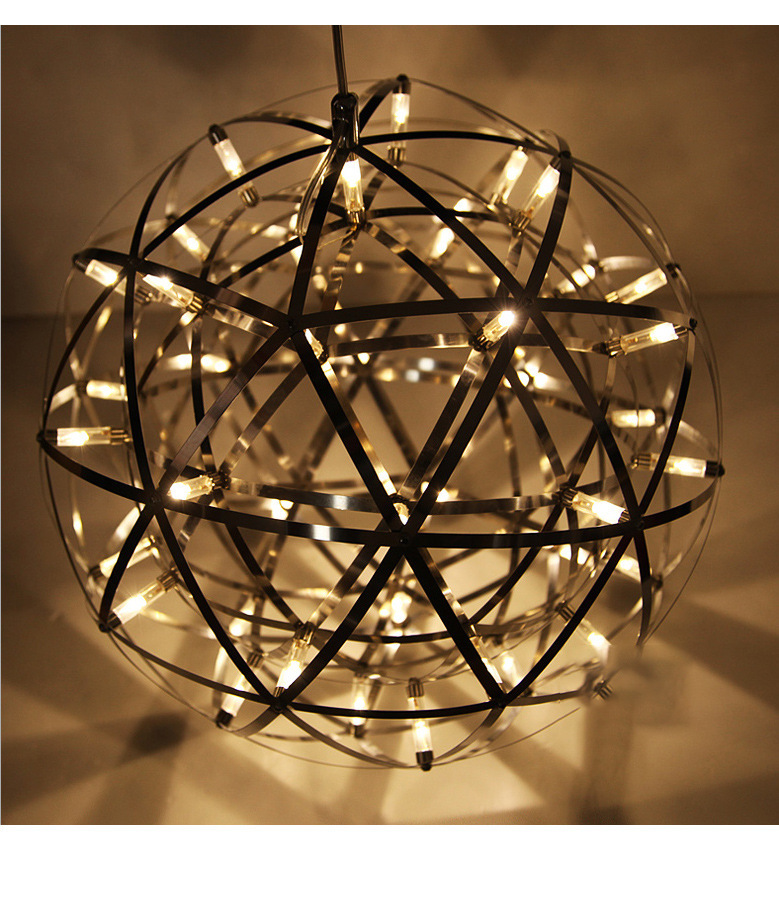 北欧火花球吊灯网红满天星餐厅服装店楼梯前台商场工程圆球形灯具