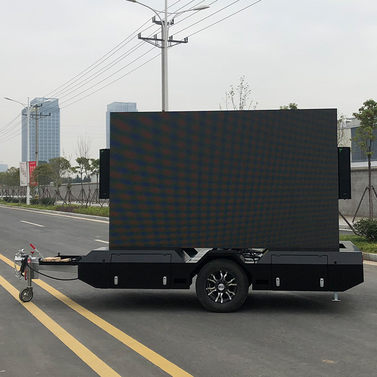 6㎡牵引式拖车屏 led广告车 定制生产宣传显示屏拖车 led车载屏
