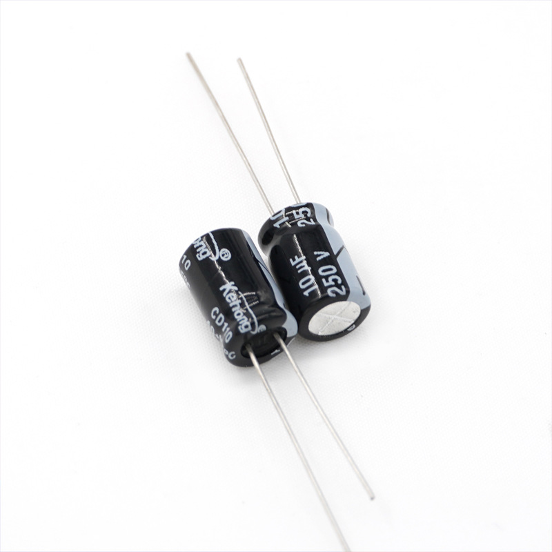 工厂供应高压电解电容10uf250v 10*16耐高温插件电容kehong全系列