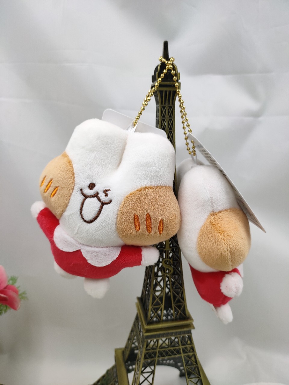 香味ins韩国大脸兔钥匙扣挂件毛绒玩具恐龙鲨鱼背包吊饰网红少女