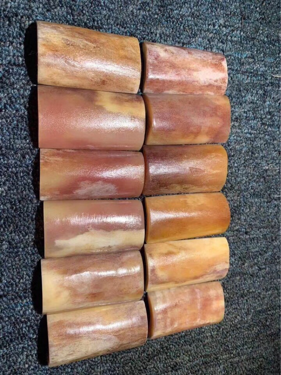 正宗天然带血驼骨牌子骆驼骨素牌蝌蚪纹男女款念珠佛珠手链吊牌