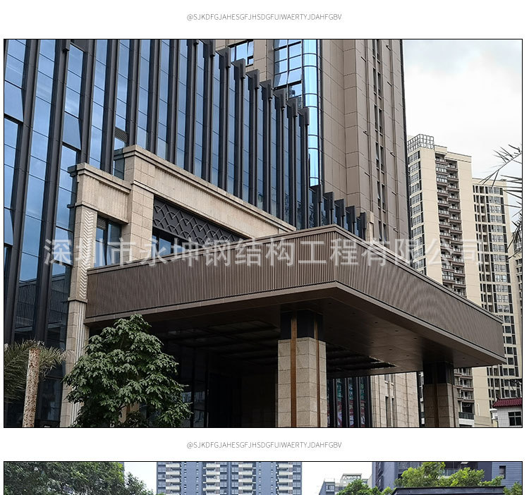 酒店大堂,写字楼大门适用建筑门楼钢结构门楼厂家定制工程承包