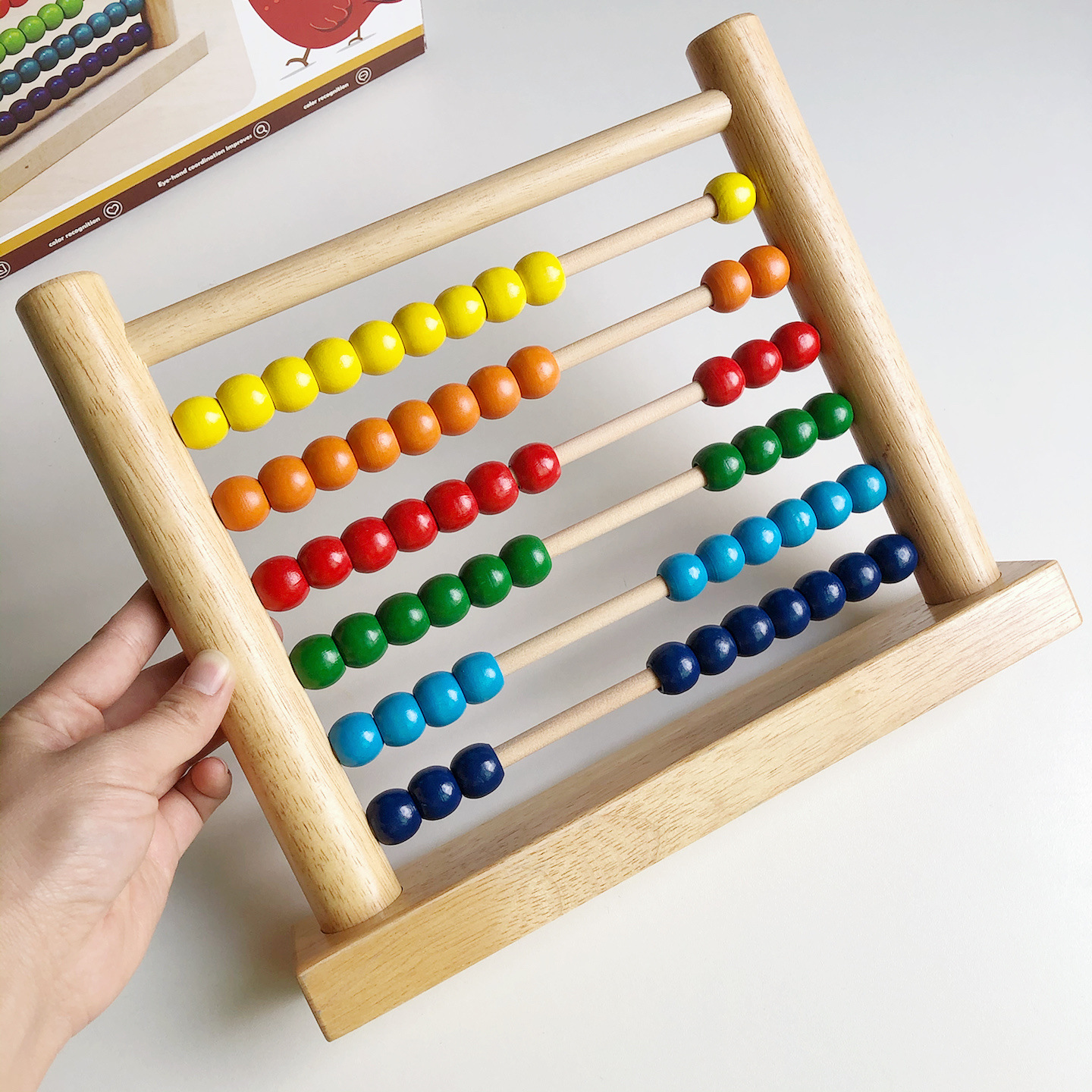 儿童益智玩具 木制珠算架 计算架玩具