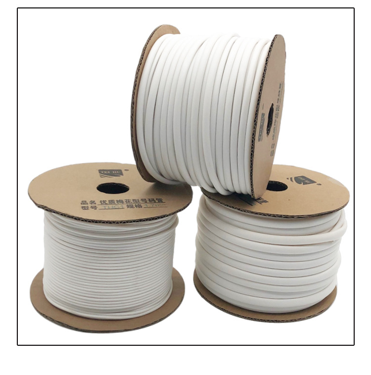 电线号码管软pvc 白色梅花管 线号管号码管0.5-25平方机打印字管-阿里