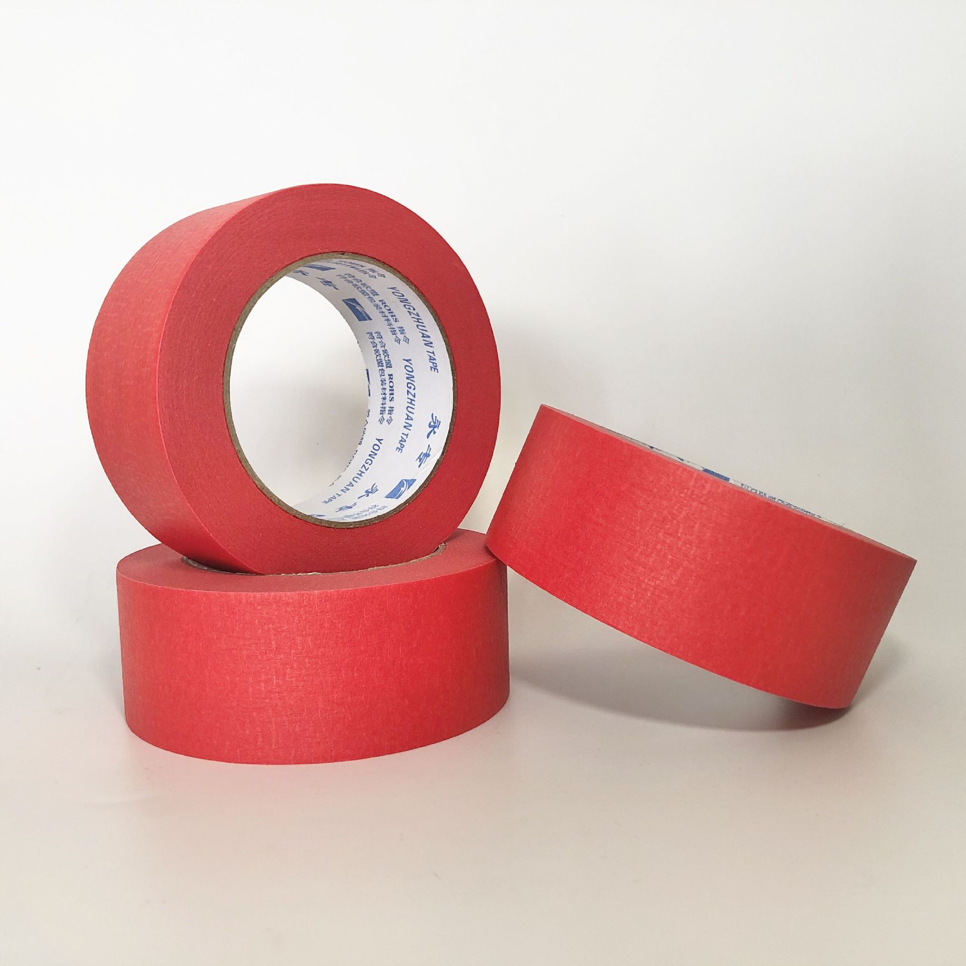 红色美纹纸胶带 装修喷漆遮蔽美术分色diy装饰纸胶带厂家定制批发