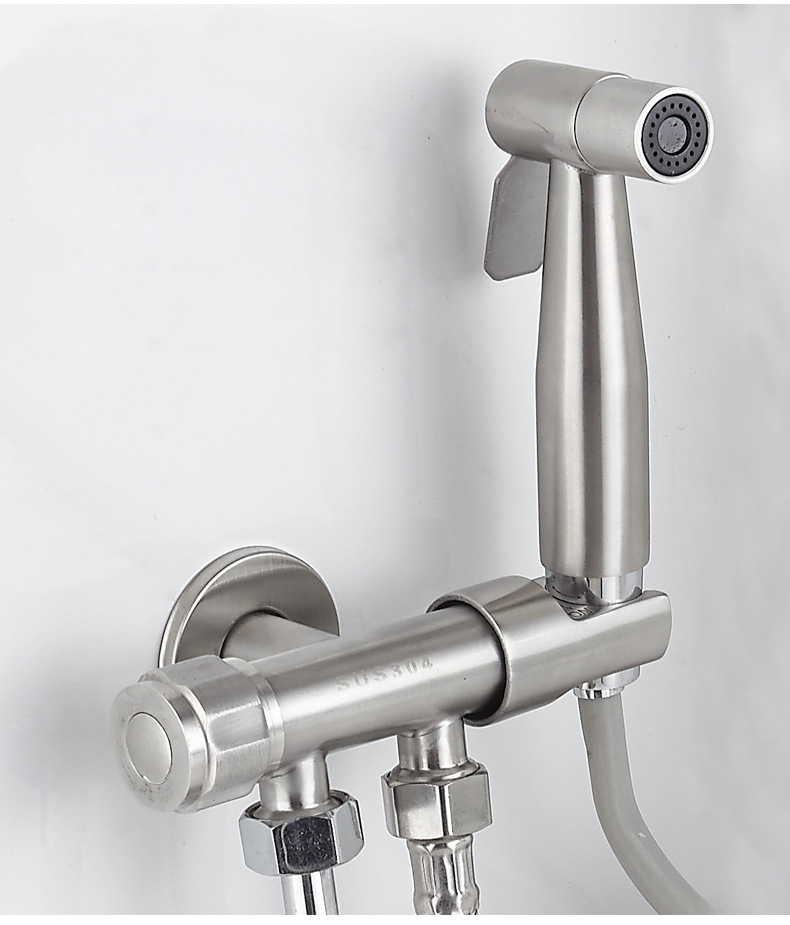 304不锈钢三角阀马桶分水器一进二出双出水三通一分二洗衣机龙头