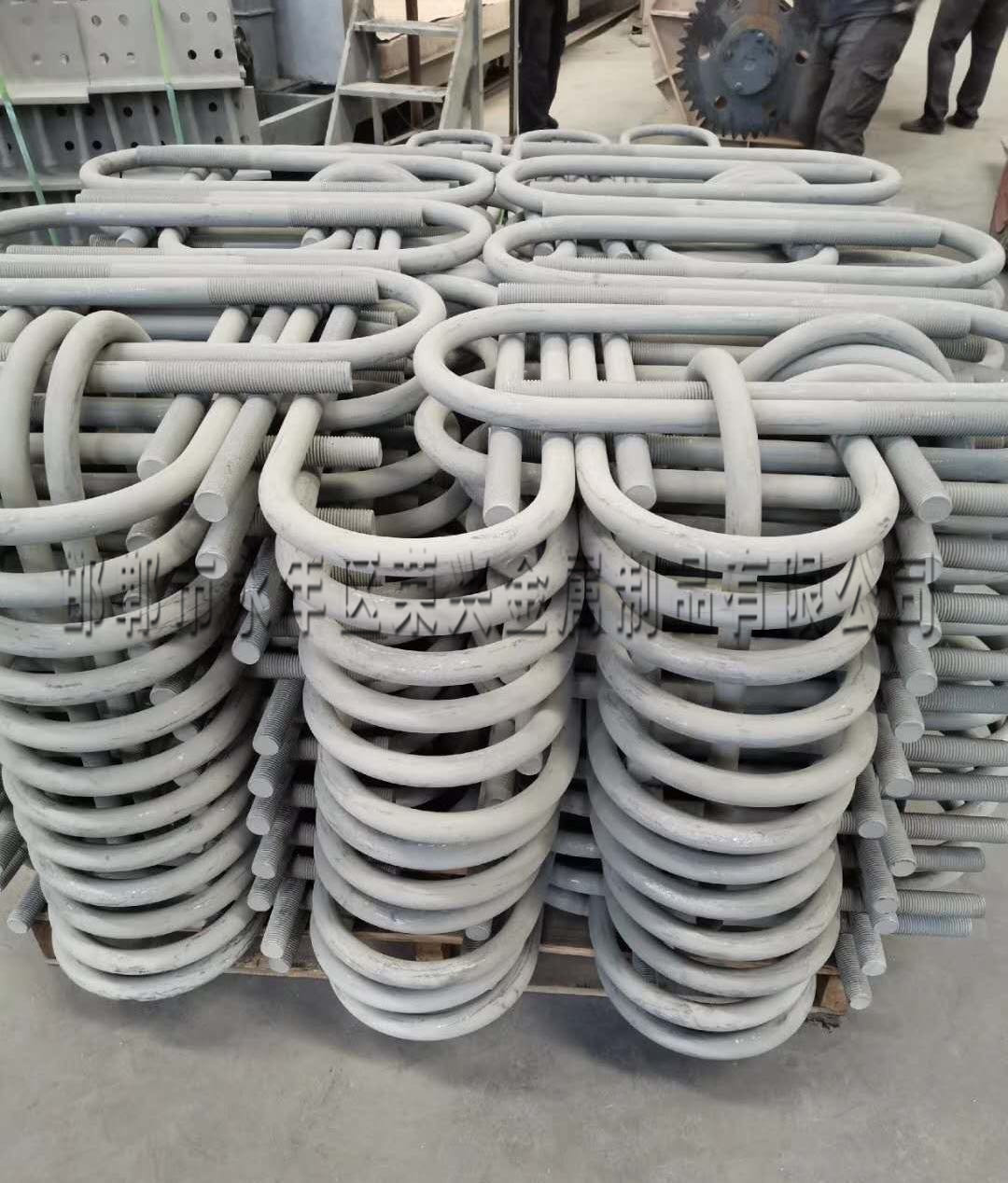 预埋u型螺栓 45#热镀锌高铁u型螺丝 m16 m33高速屏障栏杆预埋件