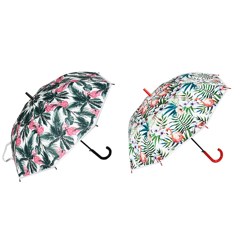 Transparent Long Umbrella Rain and Rain Dual-Use Sun Protection Umbrella Poe Umbrella Creative Umbrella Outdoor Music Festival Fashion Foreign Trade Umbrella
