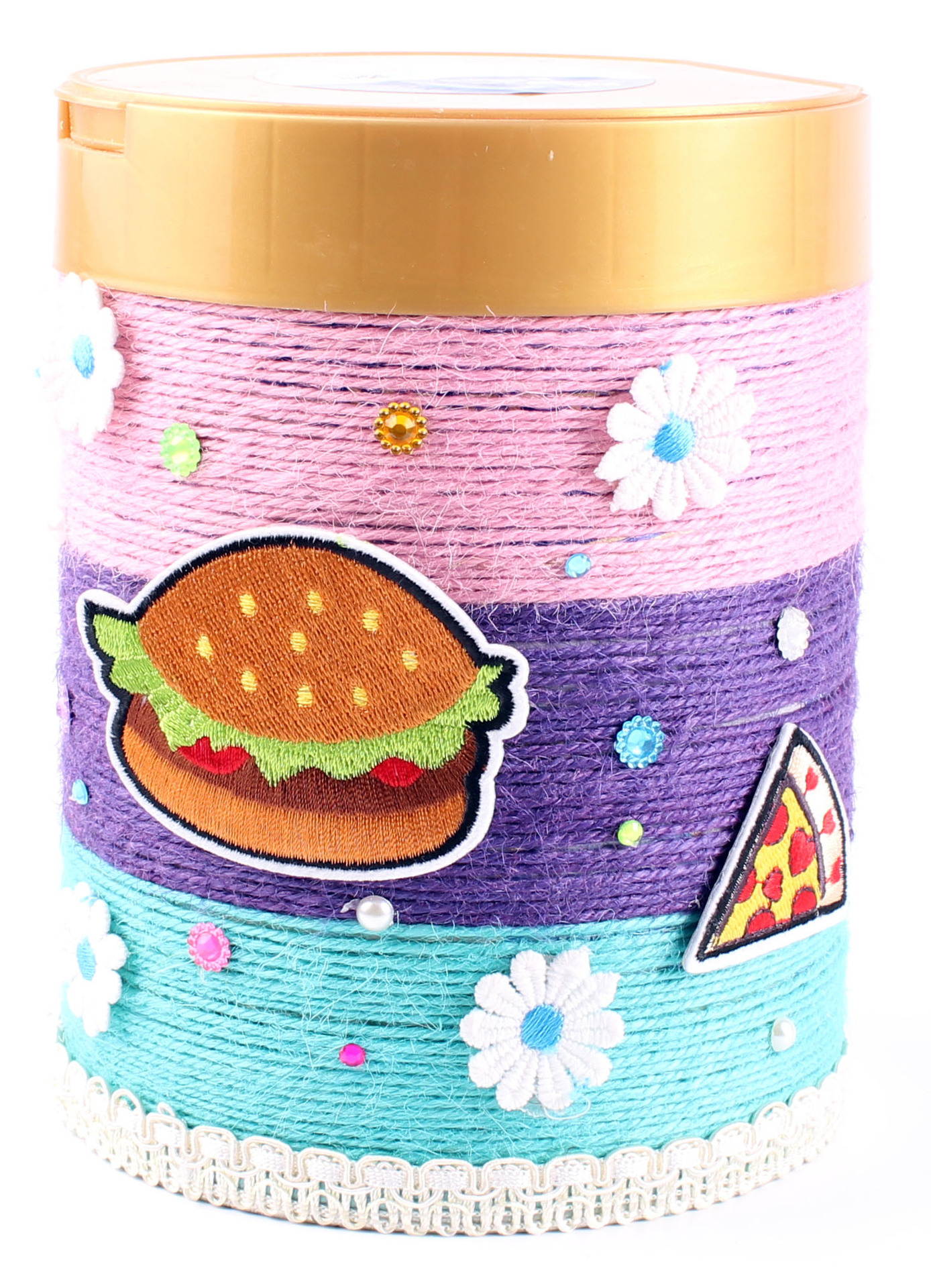 麻绳瓶子奶粉罐diy手工废物利用收纳装饰幼儿园创意花瓶制作材料