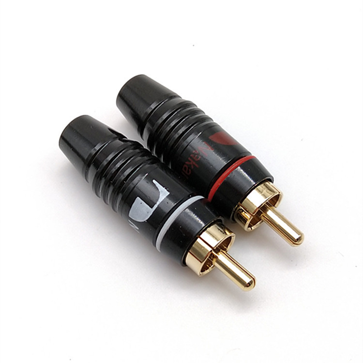 直供nakamichi铜镀金铝外壳 音响音箱av中道莲花插头rca接头焊接