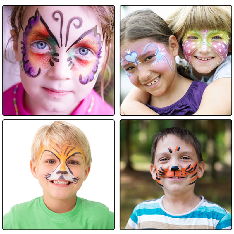 凯虹宇 旋转人体皮肤彩绘蜡笔 儿童脸部涂鸦彩绘套装 脸彩笔