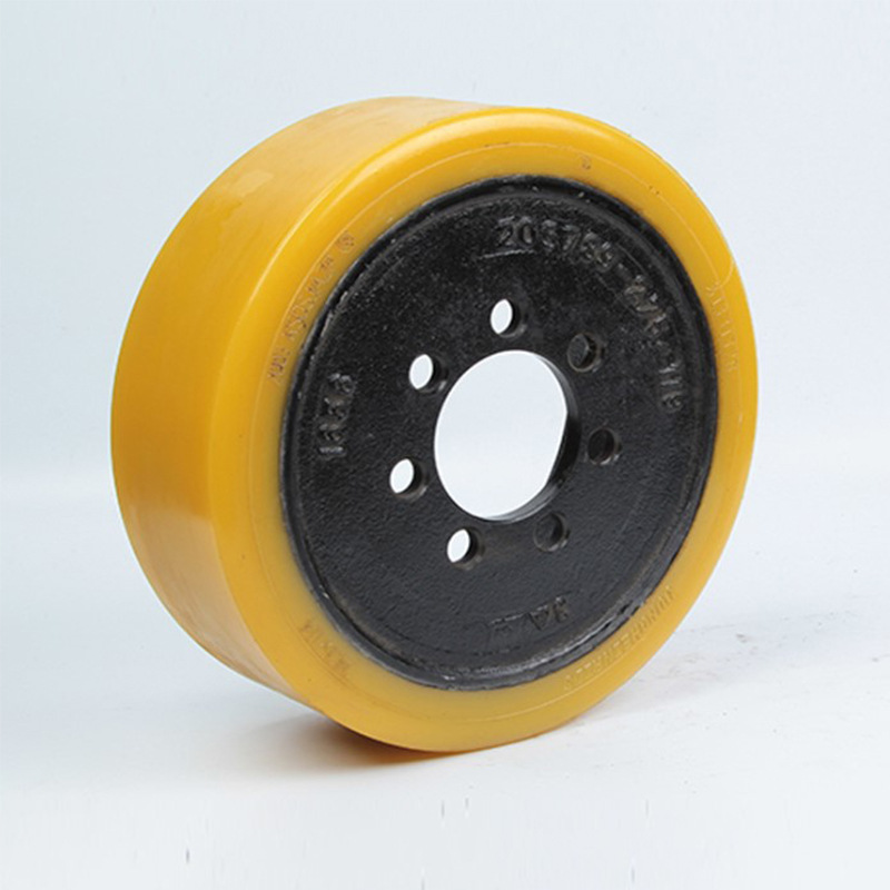 原地旋转车轮 包胶承重轮聚氨酯滚轮重型包胶轮 滚筒轮