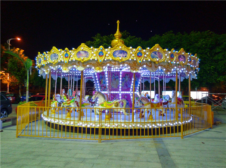 公园游乐场24座豪华转马 景区广场旋转木马大型商场转马游乐设备