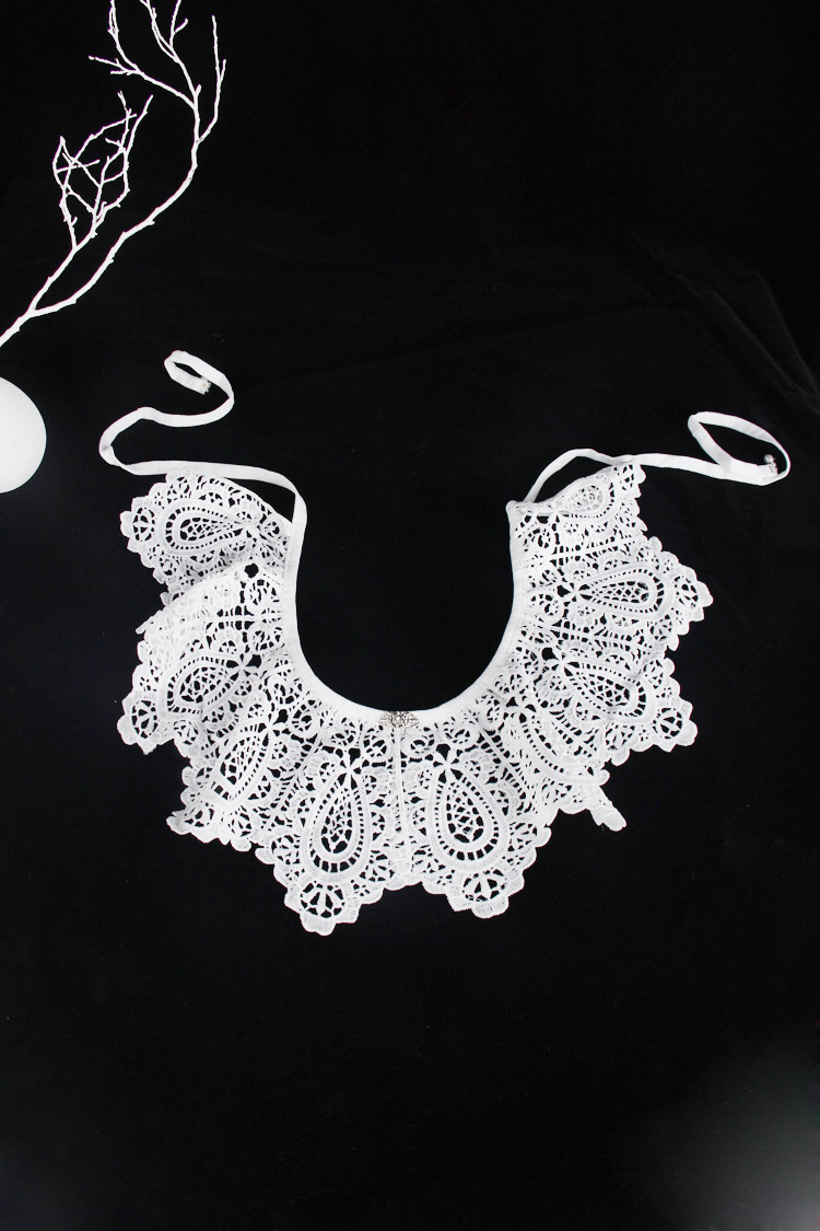 现货汉服云肩珍珠蕾丝披肩少女明制配饰古风饰品镂空假领子围领宋