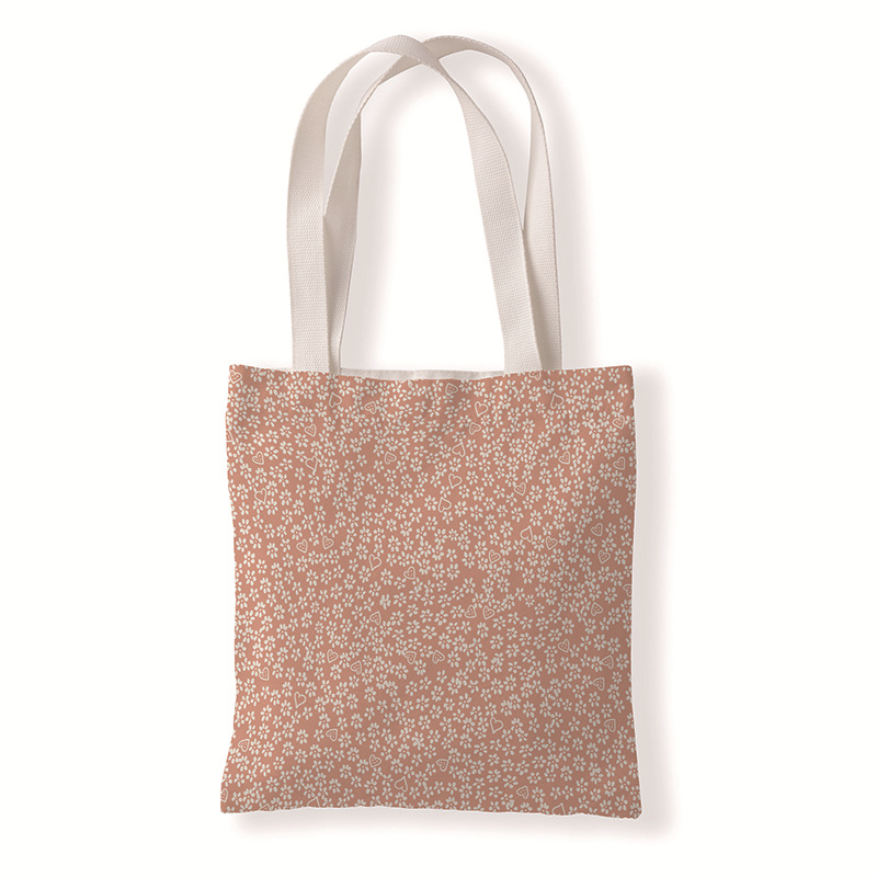 Geometric Stripe Pattern Canvas Single-Shoulder Bag Student All-Match Bag Hand Bag Leisure Coin Pocket Environmental Protection Shopping Bag