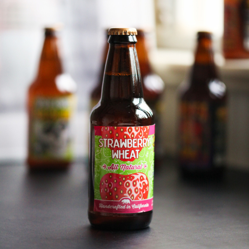 美国进口精酿啤酒 迷失海岸草莓汁小麦啤酒355ml*24瓶整箱批发