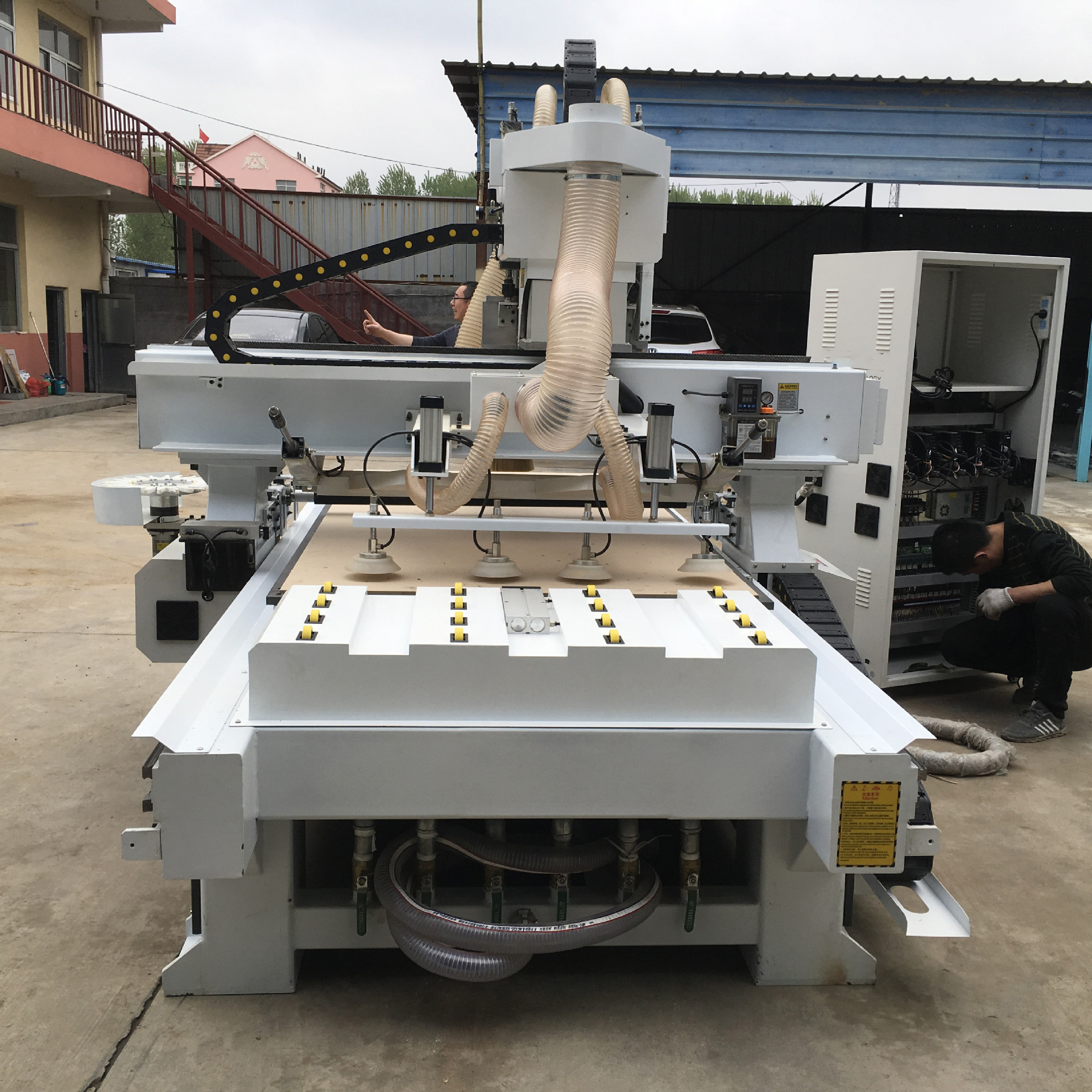 定制木工四工序数控开料机板材下料打孔机木板雕刻机